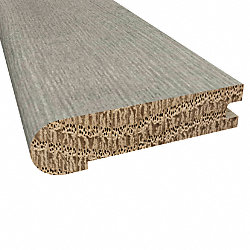 Prefinished Distressed Cashmere Hardwood Gray Oak 3/4 in thick x 3-18 in wide x 78 in Length Stair Nose